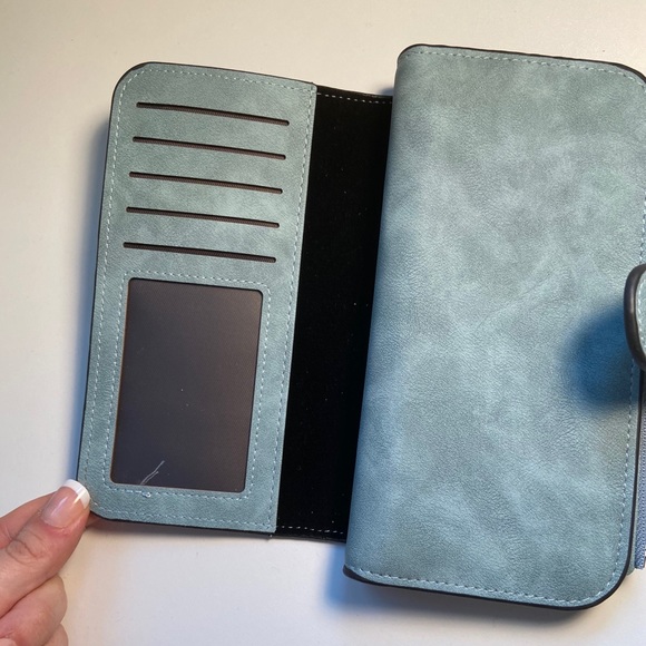 🌵4/$20 Blue Suede Wallet NWOT - Picture 5 of 5